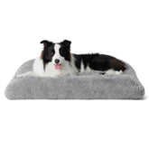 Bedsure washable large dog bed crate top view grey for cozy crate naps