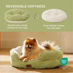 Bedsure washable pet bed close-up highlights plush texture and easy cleaning.