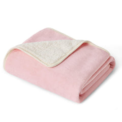Bedsure waterproof blanket for bed pink with sherpa warmth protects pets on chilly nights