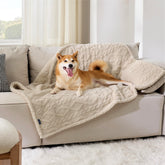 Bedsure waterproof dog blanket 40x50 cream protects furniture from spills and accidents