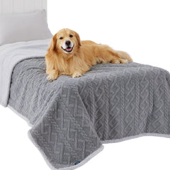 Bedsure waterproof dog blanket for large dogs front view protecting furniture