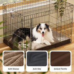 Bedsure XL dog bed anti-slip base keeps it in place on floors.