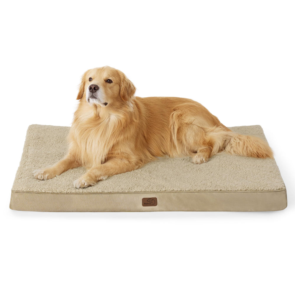 Bedsure XL dog bed foam detail showing orthopedic egg-crate support