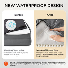 Bedsure XL orthopedic dog bed non-skid bottom keeps bed in place