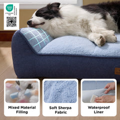 Bedsure XL orthopedic dog bed plush Sherpa cover adds warm softness