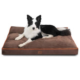 Bedsure XL washable dog bed brown close-up showing plush surface for cozy naps