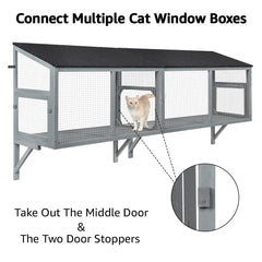 beeNbkks window box assembly with connectors creates expandable play spaces for multi-cat homes.