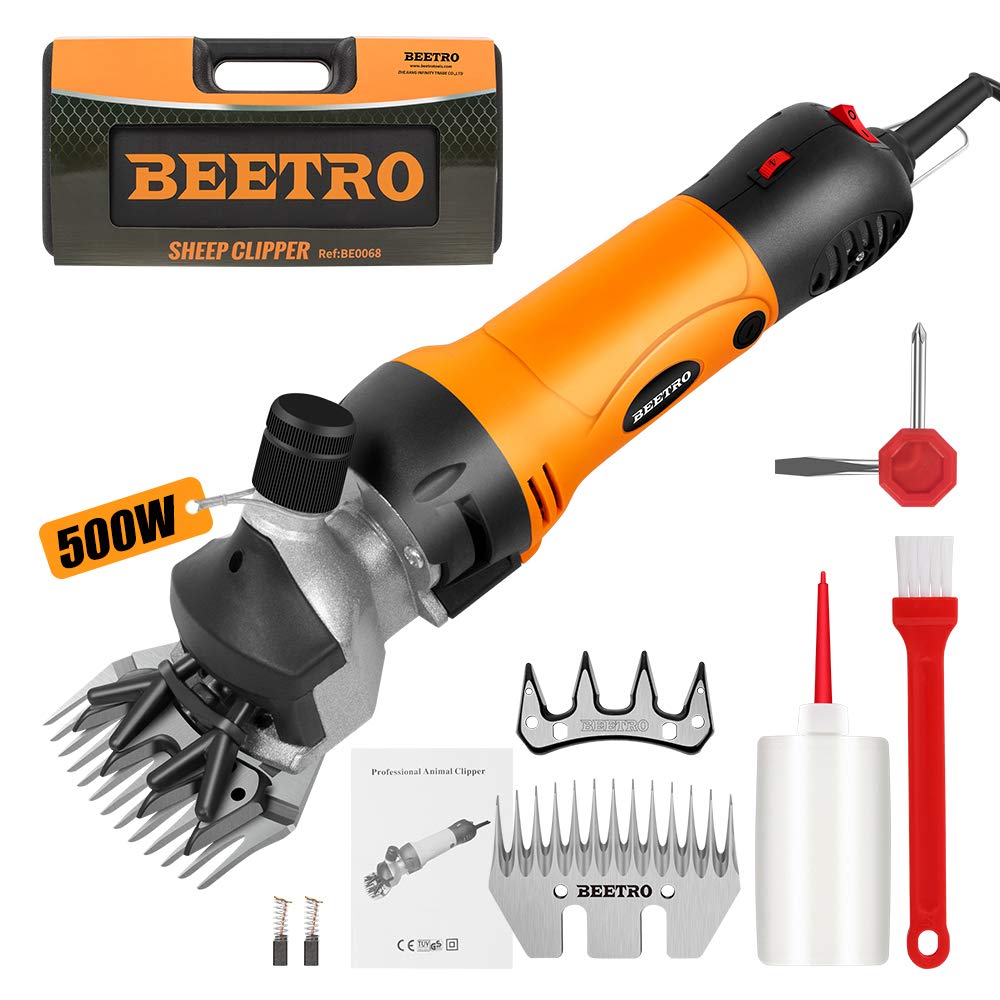 BEETRO 500W sheep shear in action boosts efficient grooming.
