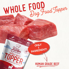 Beg & Barker air-dried process shown; preserves nutrients for steady canine energy.