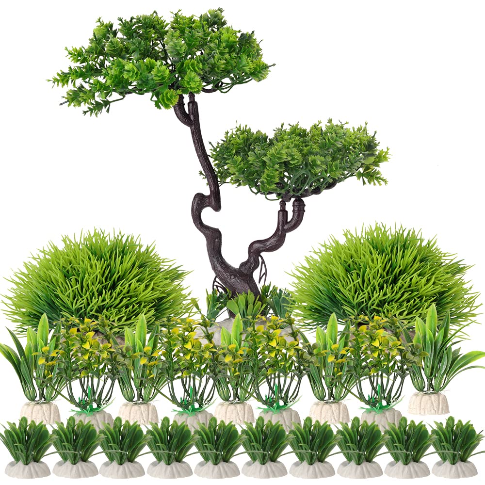 BEGONDIS 25Pcs set showcases aquarium trees for natural hiding spots and vibrant color.