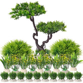 BEGONDIS 25Pcs set showcases aquarium trees for natural hiding spots and vibrant color.