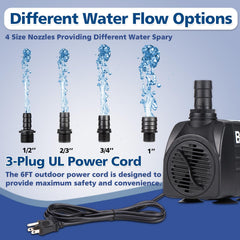 BeGreenPro submersible pump adjustable flow lets you customize water pressure.