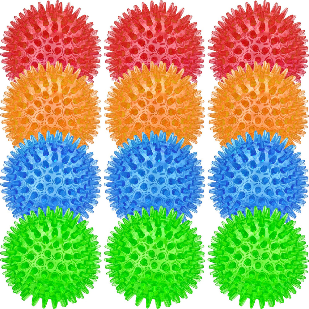 Beieverluck 12-pack blue squeaky dog ball for indoor fetch and gnaw sessions.