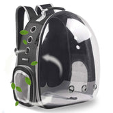 BEIKOTT cat backpack bubble cap provides a clear view for interactive travel moments.
