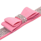 Beirui lazo doble rosa: toque adorable para mascotas en shows.