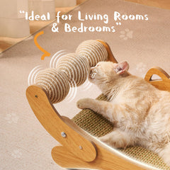 beitophome curved scratch pad design focuses on space-saving perch and scratching surface