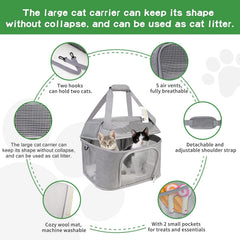 Bejibear airline-approved cat carrier with locking zipper for safe travel