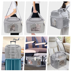 Bejibear cat carrier removable plush bed adds cozy rest for cats