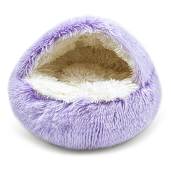 BELEEWILWON cat bed shell shape offers security and neck support for indoor cats