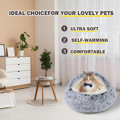 BELEEWILWON cat bed soft-plush-interior delivers plush comfort for naps and cuddling
