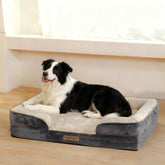 BELLA & PAL orthopedic dog sofa bed with egg-crate foam supports joints.