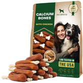 Beloved Pets calcium bone wrapped with real chicken 11oz for training rewards and dental-friendly chewing