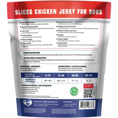 Beloved Pets chicken jerky training snacks highlight protein and bite-sized pieces.