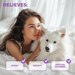 Beloved Pets drug-free diffuser refill emits pheromone markers for calm pet interactions.