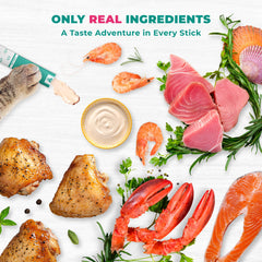 Beloved Pets skin & coat health tube with tuna-chicken blend for shiny fur and vitality.