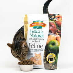 Bench & Field serving bowl with kibble—daily meal for cats.