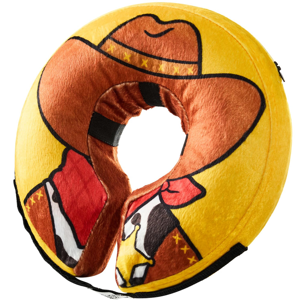 BENCMATE inflatable dog cone cowboy-large offers comfortable protection during recovery for larger dogs.