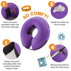 BENCMATE soft-material dog cone collar close-up highlighting gentle fabric