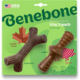 Benebone Tiny Maplestick with real bacon for durable chewing in small dogs