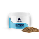 Benepets BeneReef container close-up showing premium reef nutrition for corals and fish