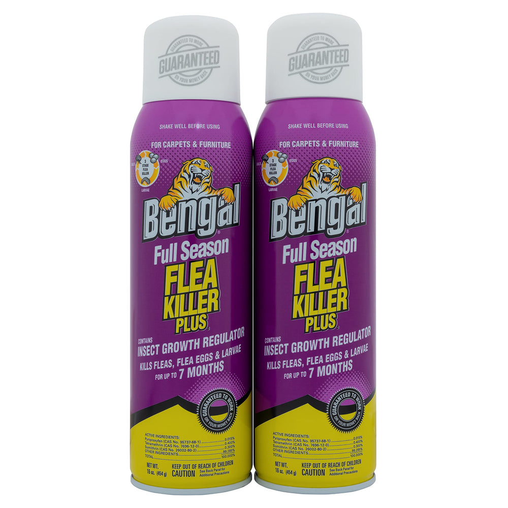 Bengal Full Season Flea Killer Plus pack shot shows the two-pack pest protection set