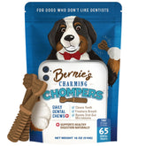 Bernie's Charming Chompers packaging front showing all-natural dental chews for fresh breath support