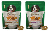Bernie's Perfect Poop bag cheddar pour demonstrates fiber-rich formula supporting gentle canine digestion.