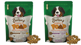 Bernie's Perfect Poop bottle pour demonstrates easy daily serving for canine digestion support