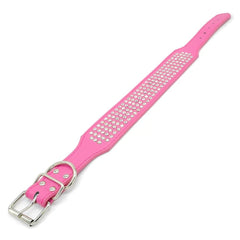 Berry Pet rhinestones dog collar detail shows alloy-inlaid rhinestones for durability sparkle