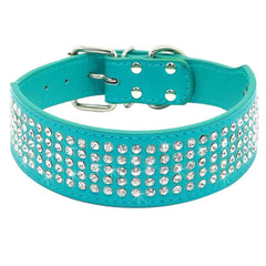Berry Pet Rhinestones dog collar closeup shows crystal sparkle for everyday glam