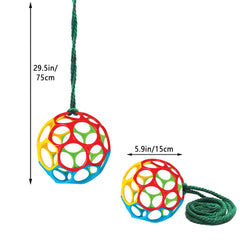 Besimple feeding ball in action shows a horse headbutting for extended play.