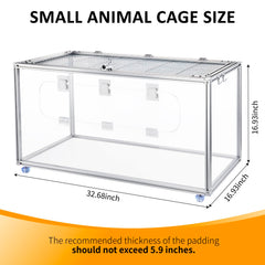 BESNEW ventilation iron mesh top cage demonstrates ample airflow for pets.