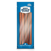Best Bully Sticks 12in pack close-up highlighting durable chew for large dogs.