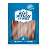 Best Bully Sticks 12-Inch Thin Chew pack—long-lasting, grain-free dog treat for small breeds.