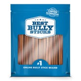 Best Bully Sticks 6-inch Thin Sticks close-up shows long-lasting natural chew for small dogs.