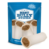 Best Bully Sticks bacon-cheese stuffed shin bone close-up, durable chew for strong chewers
