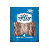 Best Bully Sticks braided 4-5 inch dog chews for long-lasting entertainment and dental care.