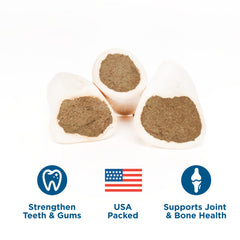 Center-cut shin bone detail highlights natural, hormone-free ingredients.