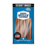 Best Bully Sticks hickory-smoked 12in bully stick pack, ideal for long-lasting chew and boredom relief.