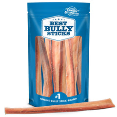 Best Bully Sticks jumbo 12-inch pack; long-lasting chews for large dogs.